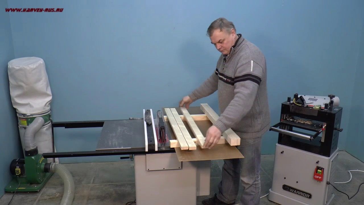 Изготовление мебельного щита на станках Warrior W0206 и W0702