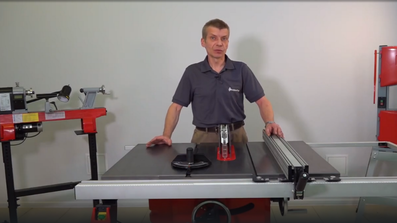 Настройка круглопильного станка JIB 25102c и демонстрация в работе